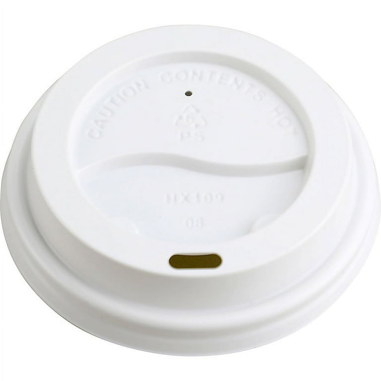 Genuine Joe Hot Cup Protective Lids - Polystyrene - 50 / Pack - White Genuine Joe Hot Cup Protective Lids - Polystyrene - 50 / Pack - White