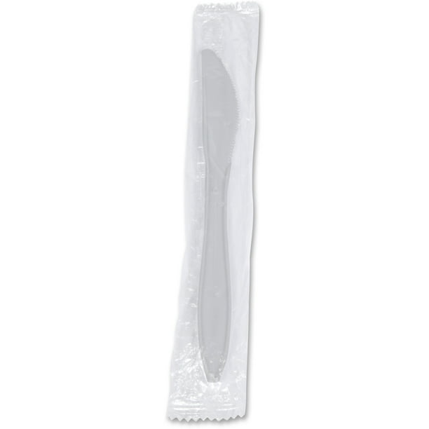 Genuine Joe Individually Wrapped Knife - 1 Piece(s) - 1000/Carton - Knife - 1 x Knife - Disposable - White Genuine Joe Individually Wrapped Knife - 1 Piece(s) - 1000/Carton - Knife - 1 x Knife - Disposable - White