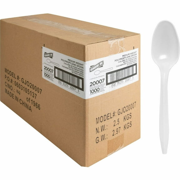 Genuine Joe Individually Wrapped Spoon GJO20007 (Pack of 1000)