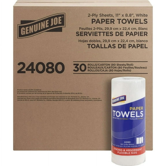 Genuine Joe Kitchen Roll Flexible Size Towels (24080) - 2 Pack