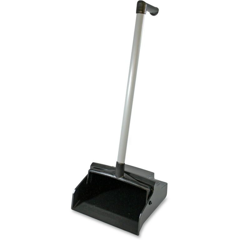 Genuine Joe L-grip Plastic Lobby Dust Pan - Plastic - Black - 1 Each Genuine Joe L-grip Plastic Lobby Dust Pan - Plastic - Black - 1 Each