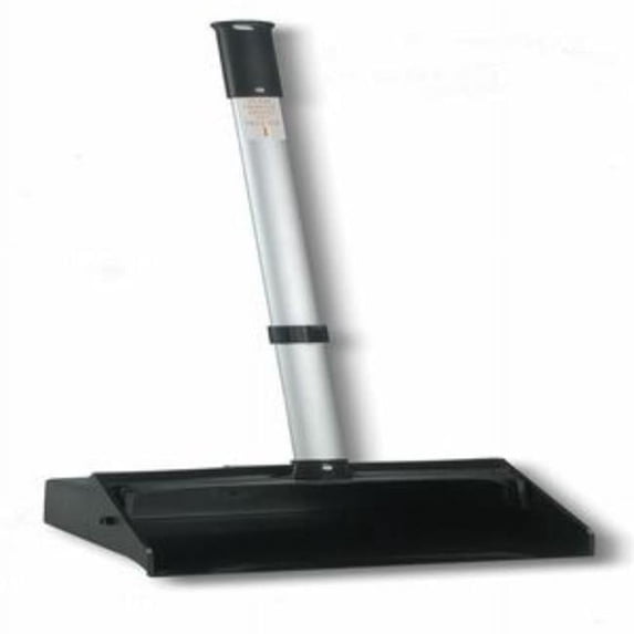 Genuine Joe GJO85237CT Lobby Dust Pan with Aluminum Handle, Black & Silver - 11.5 in. - Pack of 6