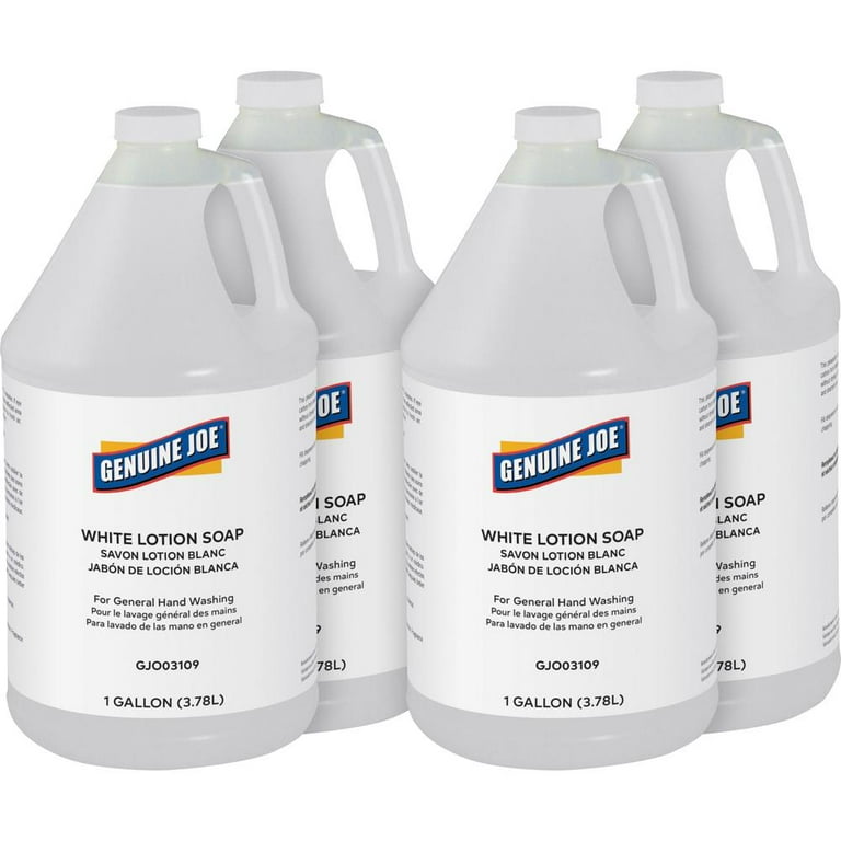 Genuine Joe Lotion Soap - 1 gal (3.8 L) - Grease Remover, Grime Remover, Dirt Remover, Ink Remover, Oil Remover, Carbon Remover - Hand, Skin - White - Pleasant Scent - 1 Each Genuine Joe Lotion Soap - 1 gal (3.8 L) - Grease Remover, Grime Remover, Dirt Remover, Ink Remover, Oil Remover, Carbon Remover - Hand, Skin - White - Pleasant Scent - 1 Each