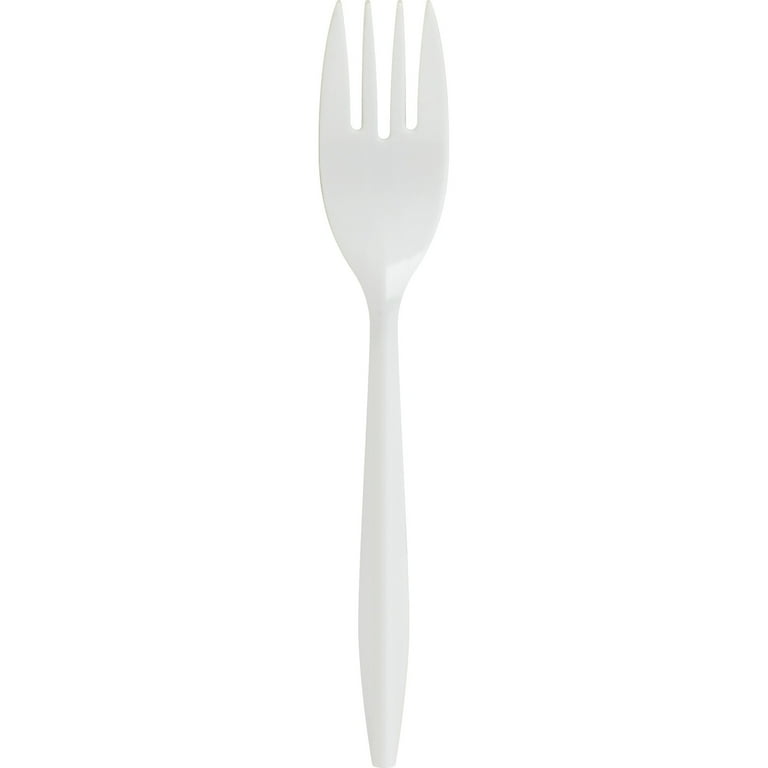Genuine Joe Medium-weight Forks - 1000/Carton - White Genuine Joe Medium-weight Forks - 1000/Carton - White