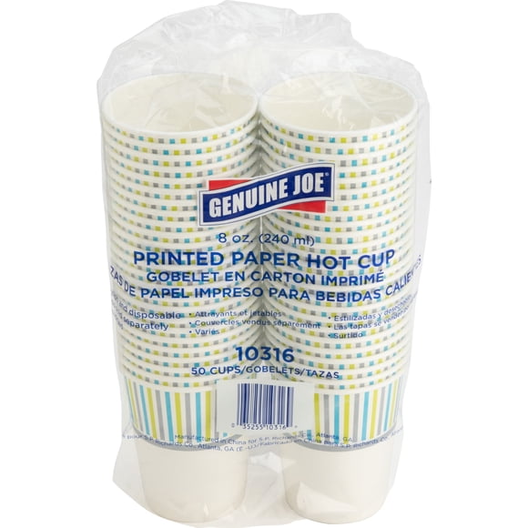 Genuine Joe, GJO10316, Hot Cup, 50 / Pack, Assorted, 8 fl oz