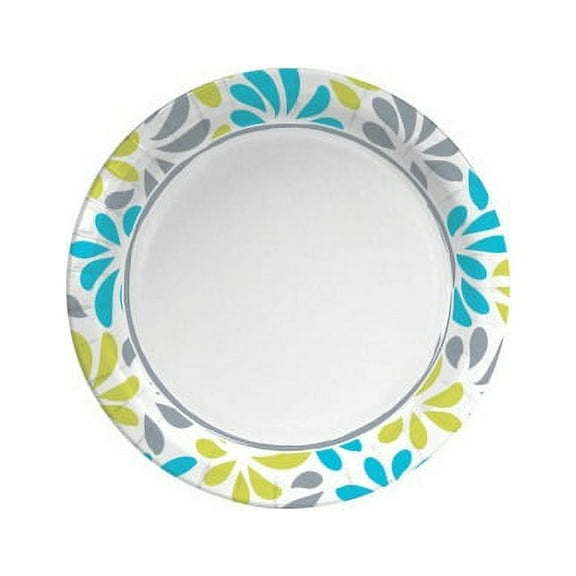 Genuine Joe Printed Paper Plates - 125 / PK - Disposable - Assorted - 125 / Pack