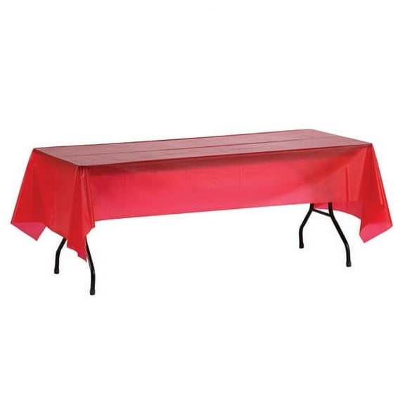 Genuine Joe Plastic Rectangular Tablecovers, 108" x 54", 6pk, GJO10326