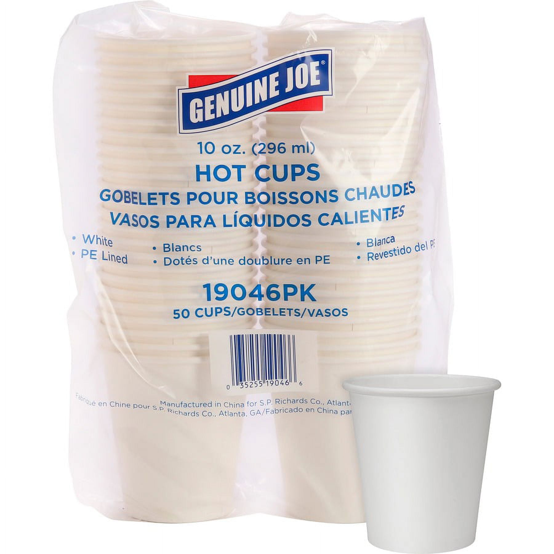 Genuine Joe 10 oz Disposable Hot Cups - 50 / Pack - White - Polyurethane - Beverage, Hot Drink Genuine Joe 10 oz Disposable Hot Cups - 50 / Pack - White - Polyurethane - Beverage, Hot Drink
