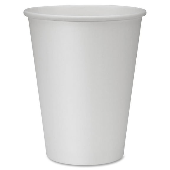Genuine Joe Polyurethane-lined Disposable Hot Cups, 12 Oz, White, 50 Ct