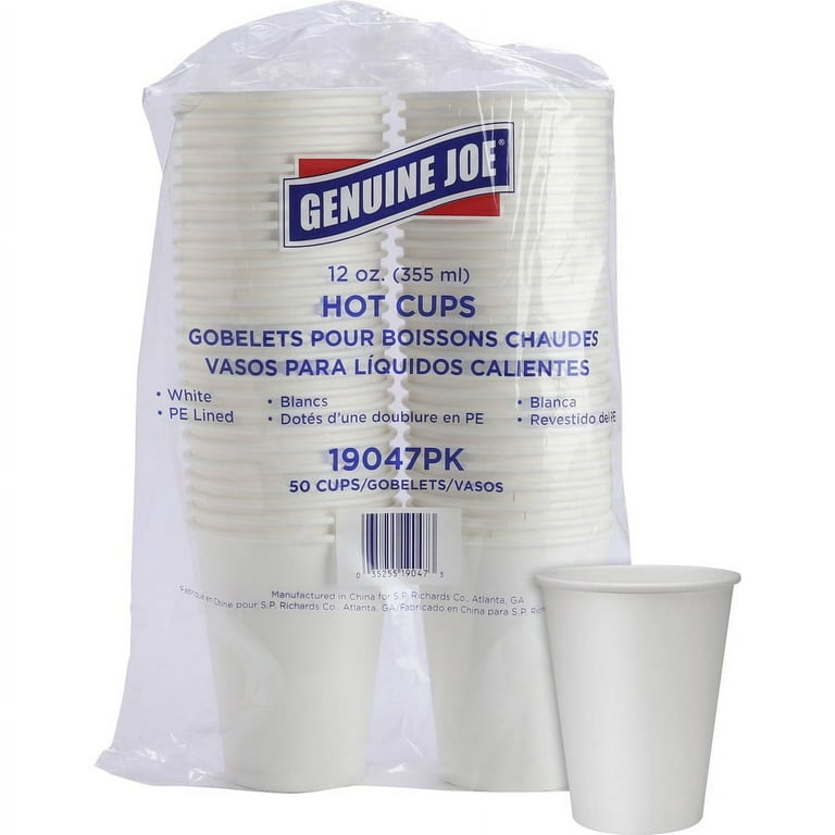Genuine Joe 10 oz Disposable Hot Cups - 50 / Pack - White - Polyurethane - Beverage, Hot Drink Genuine Joe 10 oz Disposable Hot Cups - 50 / Pack - White - Polyurethane - Beverage, Hot Drink