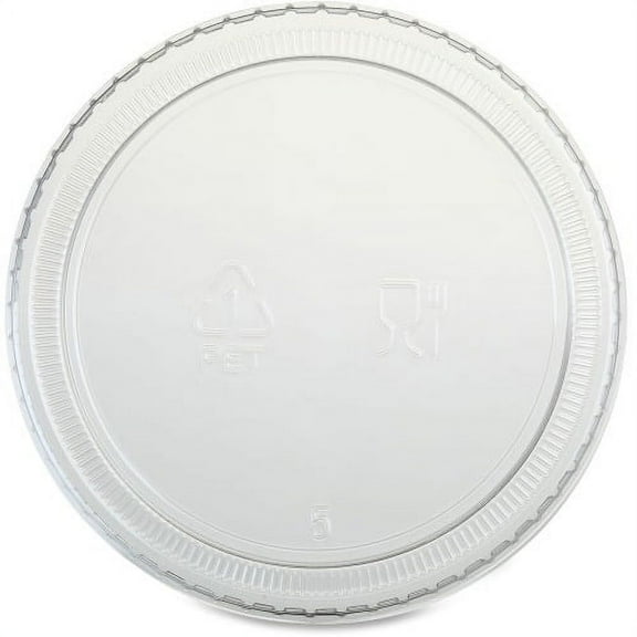 Genuine Joe Portion Cup Lid 2500 / Carton - Transparent, Clear