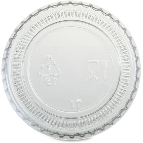 Genuine Joe Portion Cup Lid - 50 / Carton - Transparent, Clear