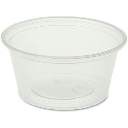 Genuine Joe Portion Cups 2 fl oz - 2500 / Carton - Clear - Polystyrene - Beverage, Sauce