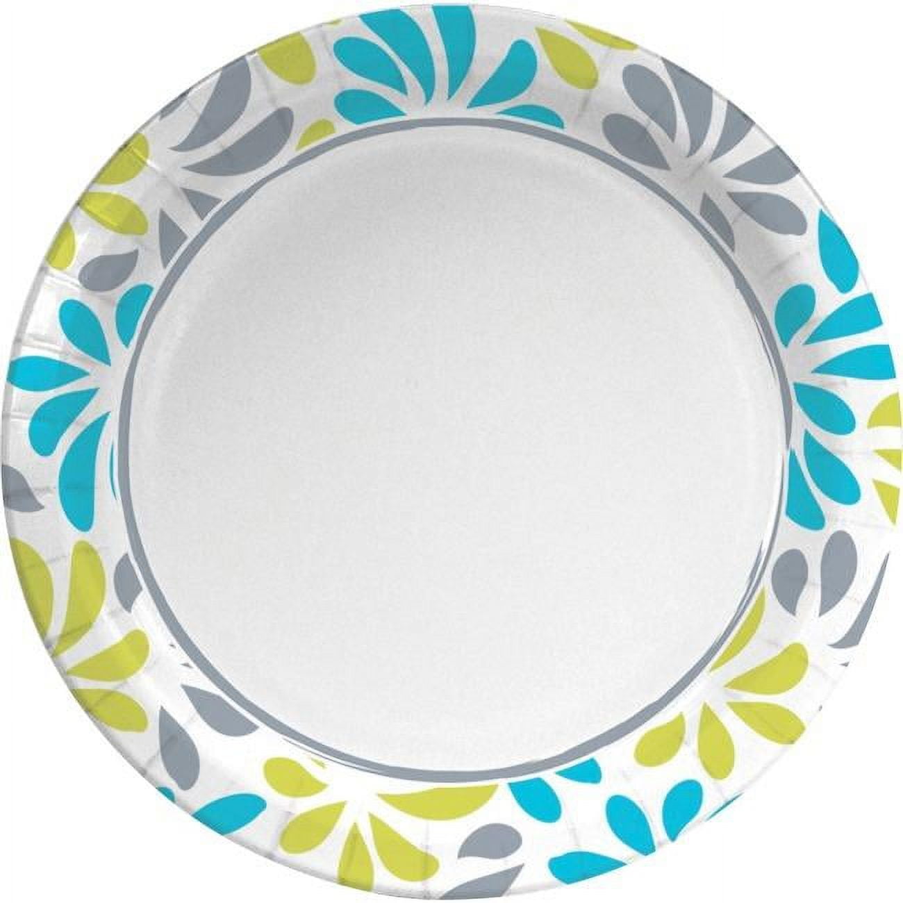 Genuine Joe  Printed Paper Plates - Assorted Color - 10in.