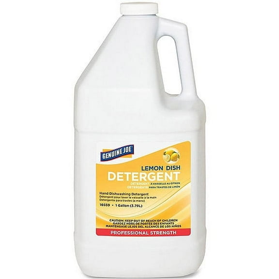 Genuine Joe, GJO10359, Lemon Dish Detergent Gallon, 1 Each, White