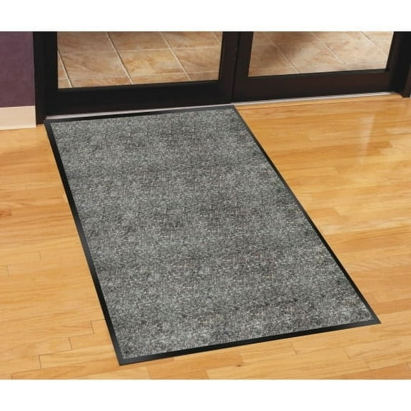 Genuine Joe Silver Series Indoor Walk-Off Mats Warehouse, Indoor - 60" Length x 36" Width - Vinyl - Salt Pepper