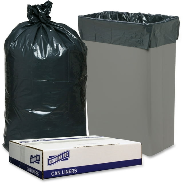 Genuine Joe HeavyDuty Slim Jim Trash Bags, 23Gallon Plastic Garbage