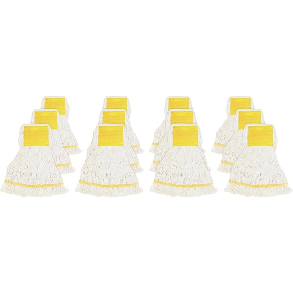 Genuine Joe Small Blend Wide Band Loop Mop 12/CT White SWH5BCT