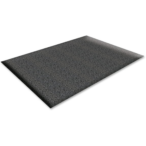 Genuine Joe, Soft Step Vinyl Anti-Fatigue Mats, 1 Each, Black