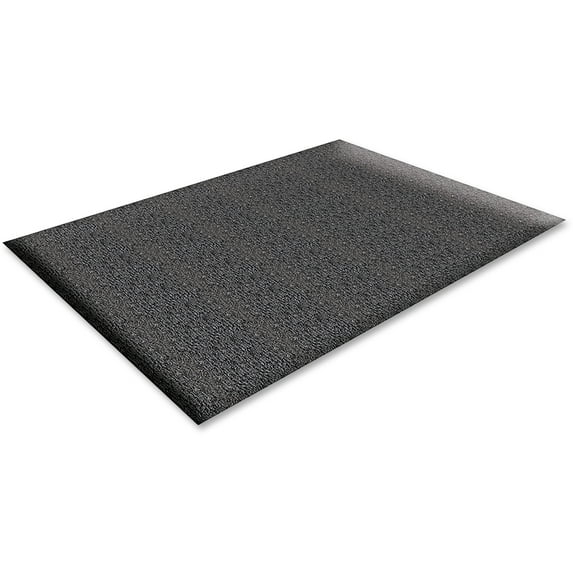 Genuine Joe, Soft Step Vinyl Anti-Fatigue Mats, 1 Each, Black