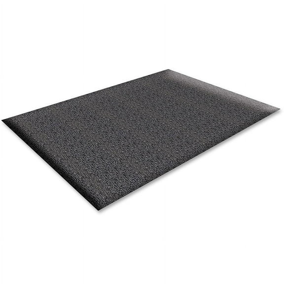 Genuine Joe Soft Step Vinyl Anti-Fatigue Mats - Warehouse - 36" Length x 24" Width x 0.38" Thickness - Vinyl - Black | Bundle of 2 Each