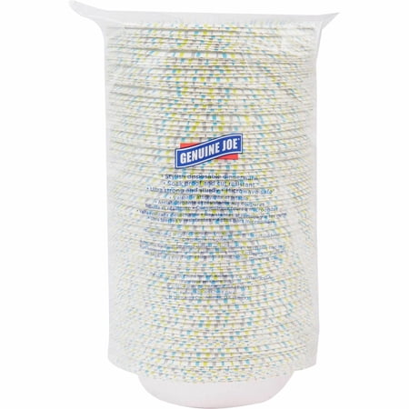 Genuine Joe Solutions Disposable Paper Bowls, 12 oz, White, 125 Count (1 Pack)