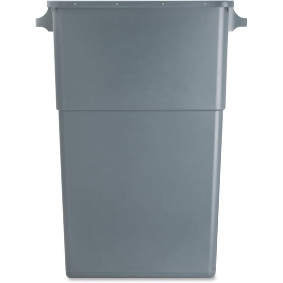 Genuine Joe Space-Saving Waste Container - 23 gal Capacity - Handle Gray - 1 Each Wastebasket Office