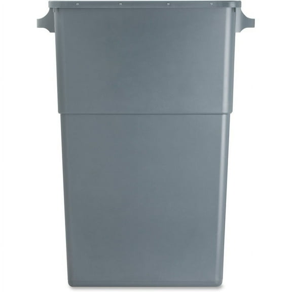Genuine Joe Space-saving Waste Container - 23 gal Capacity - Handle - 30" Height x 20" Width x 11" Depth - Gray - 1 Each | Bundle of 5 Each, Trash Can,