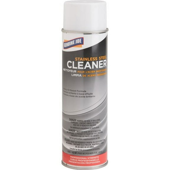 Genuine Joe Stainless Steel Cleaner - Aerosol - 15 fl oz (0.5 quart) - Banana Scent - 1 Each | Bundle of 10 Each