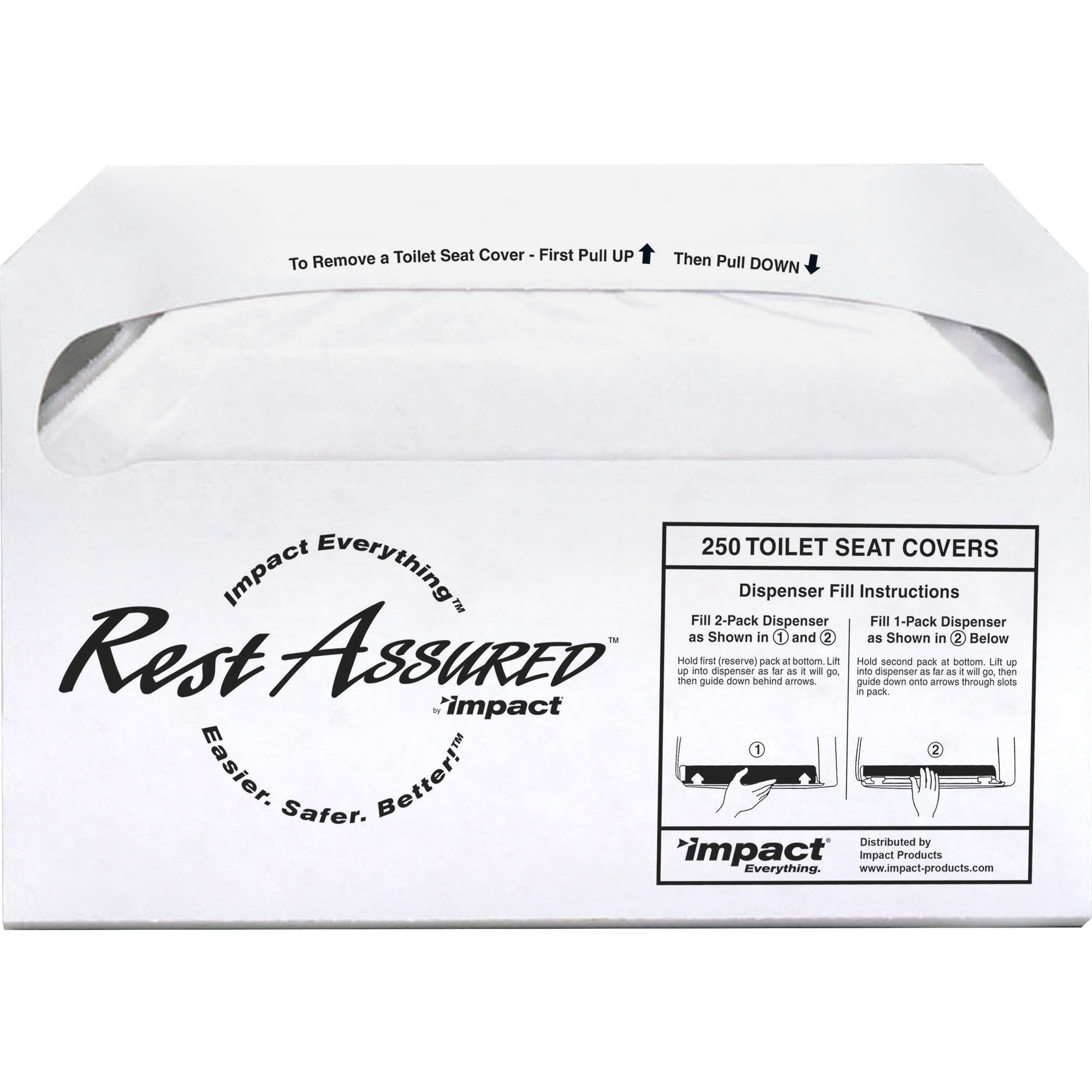 Genuine Joe Toilet Seat Covers - Half-fold - For Public Toilet - 250 / Pack - 20 / Carton - White