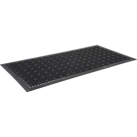 Genuine Joe, Versa-Lite Anti-microbial Rubber Mat, 1 Each, Black