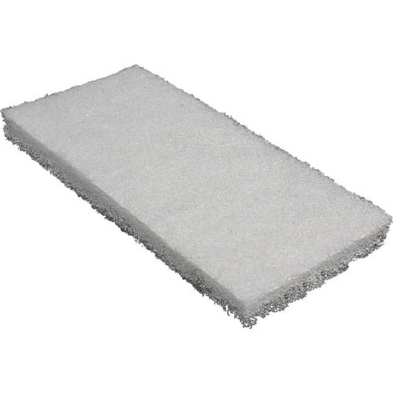 Genuine Joe Utility Pad - 1Each - Rectangle - 4.50" Width - Multipurpose, Multi Surface - White | Bundle of 10 Each