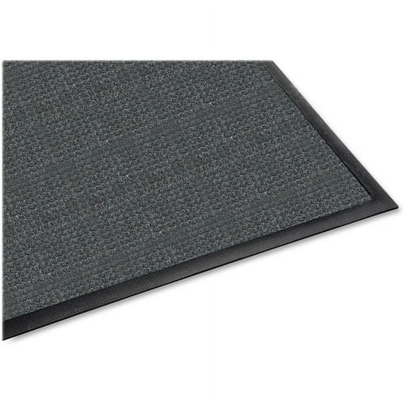 Genuine Joe WaterGuard Indoor/Outdoor Mats Carpeted Floor, Hard Floor, Indoor, Outdoor - 72" Length x 48" Width - Rubber, Polypropylene - Charcoal Gray