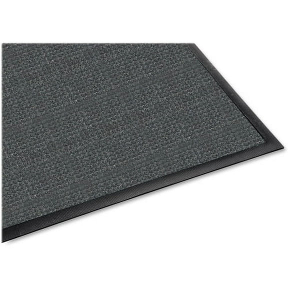 Genuine Joe WaterGuard Indoor/Outdoor Mats Carpeted Floor, Hard Floor, Indoor, Outdoor - 72" Length x 48" Width - Rubber, Polypropylene - Charcoal Gray