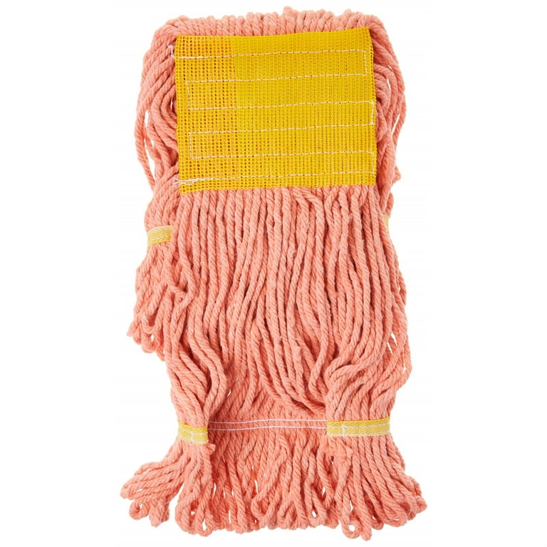 Genuine Joe Wide Band Small Mophead - Small - Rayon, Cotton, Rayon, Fiber - Orange - 1Each Genuine Joe Wide Band Small Mophead - Small - Rayon, Cotton, Rayon, Fiber - Orange - 1Each