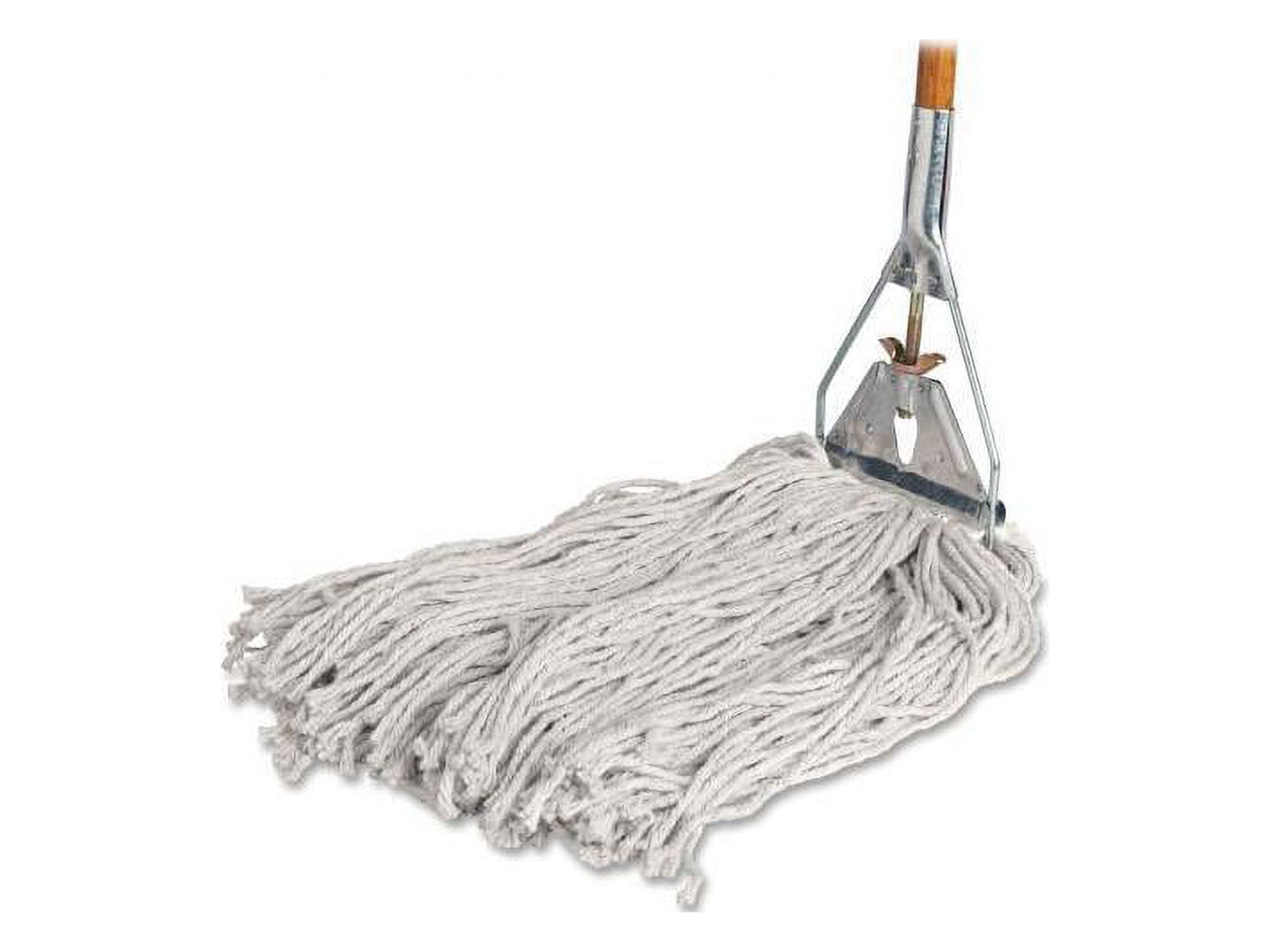 GENUINE JOE SOLUTIONS Genuine Joe Wood Handle Complete Wet Mop - 60" x 0.94" Cotton Head Wood Handle - Lightweight - 1 Each GJO54201