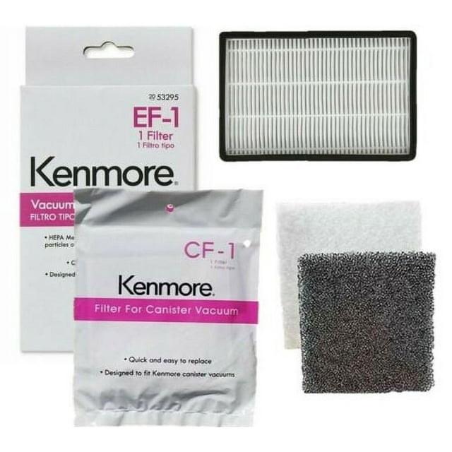 Genuine Kenmore Canister Vacuum Set EF1 Exhaust Filter & CF1 Motor Filter 53295, 2086889, 20