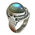 thumbnail image 1 of Genuine Labradorite Gemstone Ring, Solid 925 Sterling Silver Statement Ring, Adorable Ring, Everyday Ring, Organic Ring, Amazing Ring For Women, 1 of 3