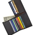 thumbnail image 1 of Genuine Lambskin Soft Leather Bifold Credit Card L Shape Wallet 51, 1 of 10