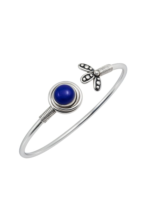 Lapis Lazuli Cuff Bracelet Handmade 925 Sterling Silver Adjustable Designer Jewelry Gift for Men & Women