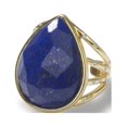 thumbnail image 1 of Genuine Lapis Lazuli Ring, Crystal Ring for Women, Gemstone Jewelry for Birthday/Anniversary Gift, Drop-Shaped Stone Gold Ring, 1 of 6