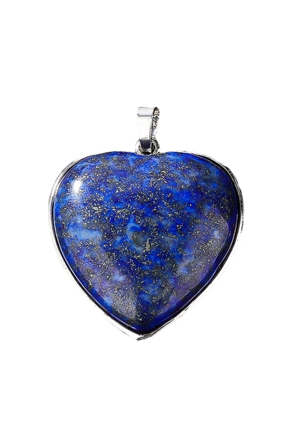 Genuine Lapis Lazuli Stone Pendant Necklace Accessories Water Rectangular Heart Charm For Handmade Earrings