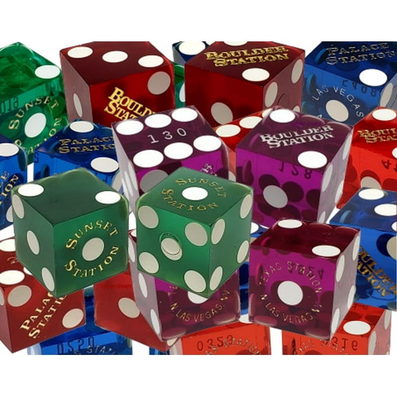 Genuine Las Vegas Station Casinos Table-Played 19mm Craps Dice (Set of 3 Pairs)
