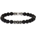 thumbnail image 1 of Genuine Lava Stone Stainless Steel Bead, 1 of 3