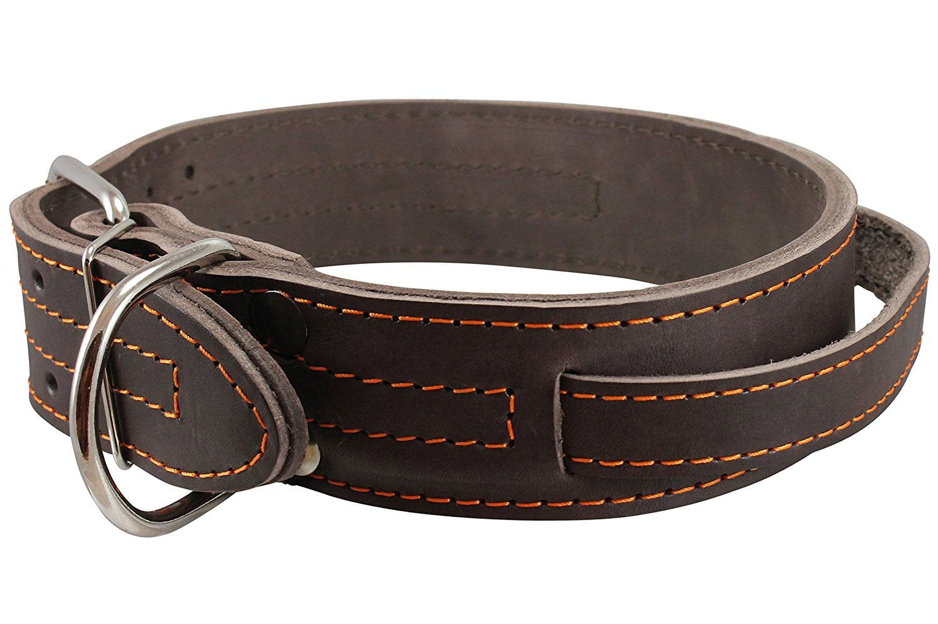 Genuine Leather 25 x1.75 Wide Handle Collar Fits 18 21 Neck