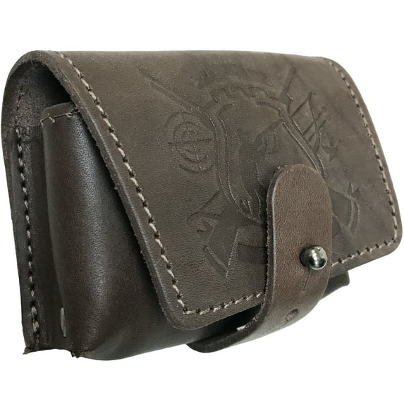 Genuine Leather .30-30 .308 Cal Waist Ammo Wallet Pouch Shell Holder Brown