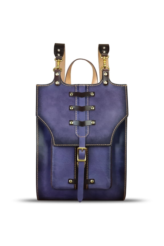 Genuine Leather Backpack Purse Handmade Vintage Casual Daypack Rucksack Purses
