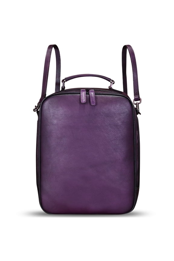 Genuine Leather Backpack Purses for Men and Women Vintage Knapsack Rucksack Bag