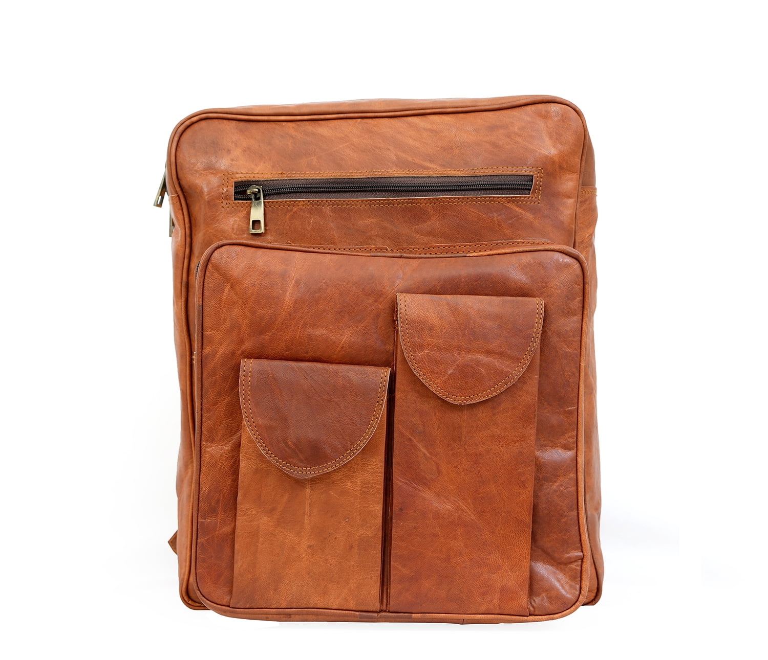Genuine Leather Backpack for Men Women Office Casual Travel Polare 17.3 Inch Full Grain Leather Backpack for Men and  main image 4