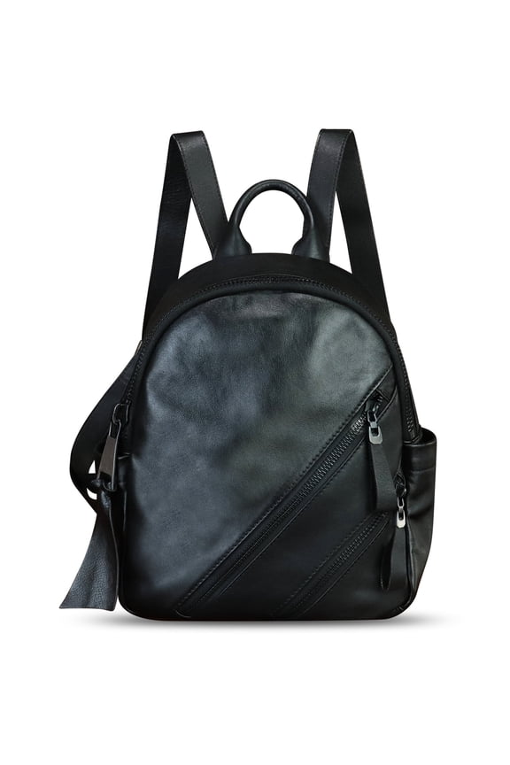 Genuine Leather Backpack for Women Hand Painted Knapsack Purses Casual Daypack